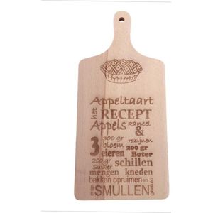 Gepersonaliseerde Snij / Serveer Plank Broodplank Appeltaart Koken Bakken  Gegraveerd Keuken Spreukbord Quote  Spreuken Spreuk Handgemaakt Eigen tekst Beukenhout - Cadeau Hout  Moederdag  Verjaardag