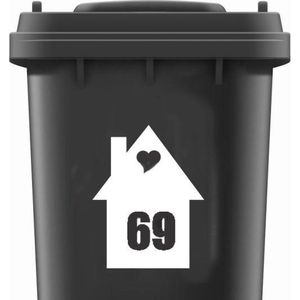 Kliko sticker met uw huisnummer 2 Stuks in verpakking Brievenbus Deuren Containers Ramen Gepersonaliseerd Kleur Wit  Afmeting 30 x25 cm XXL