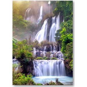 Thi lo su (tee lor su) - de grootste waterval in Thailand - 50x70 Canvas Staand - Landschap