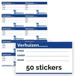 50x Verhuisstickers - Verhuis etiketten - Verhuislabels