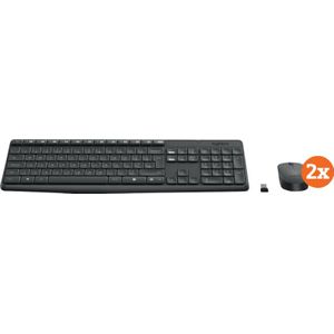 Logitech MK235 Draadloze Toetsenbord en Muis QWERTY 2-Pack