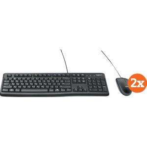 Logitech MK120 Toetsenbord en Muis QWERTY 2-Pack