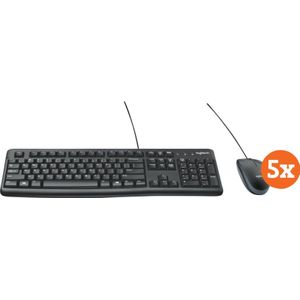 Logitech MK120 Toetsenbord en Muis QWERTY 5-Pack