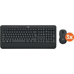 Logitech MK545 Draadloze Toetsenbord en Muis QWERTY 3-Pack