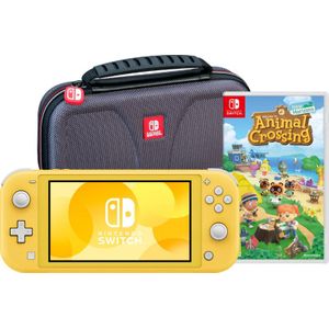 Nintendo Switch Lite Geel + Animal Crossing New Horizons + Bigben Beschermtas