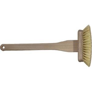 Badkuipborstel, -schrobber van natuurlijke materialen fiber + beukenhout met steel lengte 36 cm