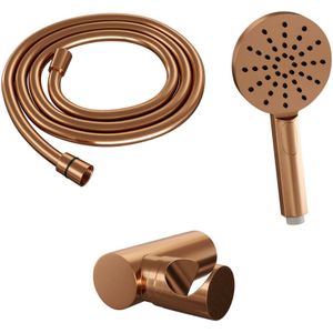 Brauer Copper Edition badset - ronde 3 standen handdouche - geborsteld koper PVD