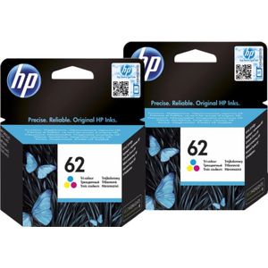 HP, Inkt, 62 Cartridges Kleur Duo Pack