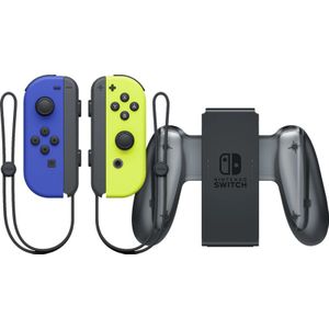 Nintendo Switch Joy-Con set Blauw/Neon Geel + Nintendo Switch Joy-Con Charge Grip