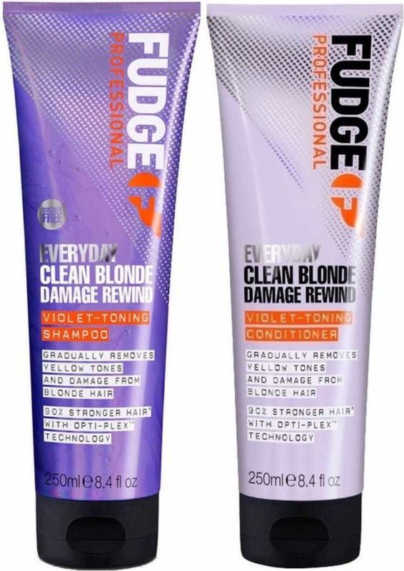 Fudge - Everyday Clean Blonde Damage Rewind Violet Set - 2x250ml