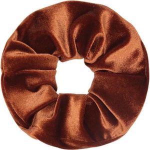 Scrunchie Velvet Bruin - haarwokkel - Haarelastiek - Haaraccessoire (1 stuk)
