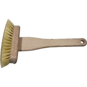 Badkuipborstel, -schrobber van natuurlijke materialen fiber + beukenhout met steel lengte 27 cm