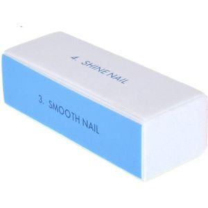 Blokvijl 4-Zijdig blauwe nagelvijl polijstblok 1 stuks