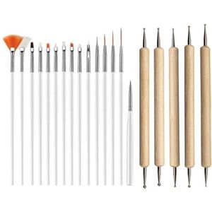 Druppelpennen Nail Art Acryl Penselen & Dotting Tool Set - Pen Kwastjes Gelnagels / Acryl Nagels