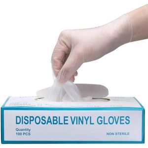 - Vinyl Handschoenen Wit Poedervrij - 100stuks