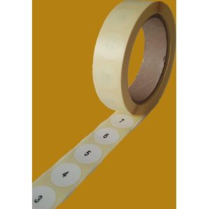 YIKIADA 700 stuks witte plakstippenstickers, 25 mm, vinyl, zelfklevend, afneembaar, ronde etiketten, waterdicht, stippenstickers voor kantoor