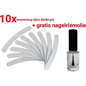 Nagel Vijlen - 100 / 180 GRIT - Kunstnagels - zebra - boomerang - Vijl - banaan - High Quality - Professionele markt - gellak - moon - moonvijl - shellac - nagels - zebra- nagelvijl