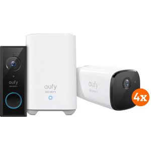 Eufycam 2 Pro 4-Pack + Video Doorbell Battery