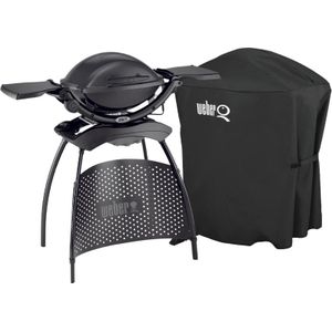 Weber Q1400 met onderstel + Weber Luxe Hoes voor Q-serie met onderstel