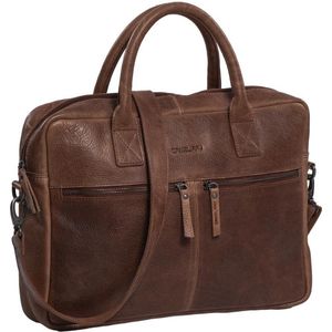 Daniel Ray Leather Werktas/Laptoptas 15.6'' Clearwater Cognac