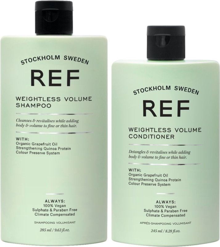 REF - Weightless Volume Set - Shampoo & Conditioner - Vegan - Sulfaatvrij - Parabenenvrij