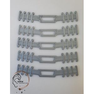 EarComfort LUXE 5 stuks zilver -Earsaver - Ear saver - Mondkapje dragen zonder pijn en irritatie - mondkapje houder - earsaver mondmasker - aantrekhulp - mondkapje beschermstuk - draagband mondmasker - oorbeschermer - strip voor mondkapje - earbuddie