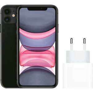 Apple iPhone 11 128GB Zwart + Apple Usb C Oplader 20W