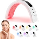 Nieuw Model 2023 - 7 Kleuren Licht Led Gezichtsmasker - Huidverjonging Led Masker - Fototherapie Gezichtsverzorging + Crystal Collagen Gold / Opvouwbare Foton Huidverjonging / Lichttherapie / Led Gezichtsmasker