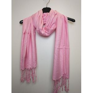 Lange dames pashmina sjaal Naiza roze