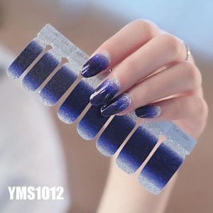 Nagelstickers - Nail wraps  - Nail Art - Nagel Folie - Navy Blauw / Zilver