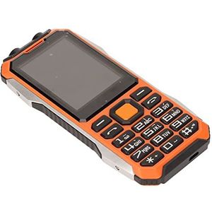 2G Senioren Mobiele Telefoon Dual SIM Grote Knop 2.4in HD Scherm 6800mAh Lange Levensduur Batterij Ontgrendeld voor Senioren (Oranje)