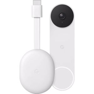 Google Chromecast 4K met Google TV + Google Nest Doorbell