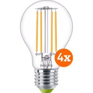 Philips LED Filament lamp - 2,3W - E27 - warm wit licht 4-pack