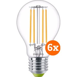 Philips LED Filament lamp - 2,3W - E27 - warm wit licht 6-pack