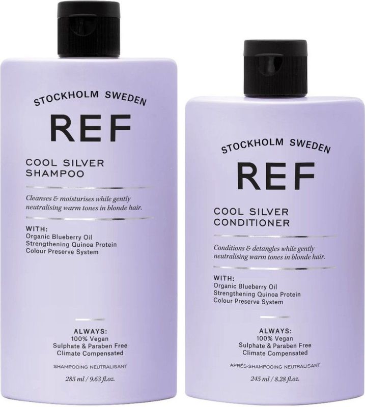 REF - Cool Silver Set - Shampoo & Conditioner - Paarspigment - 100% Vegan