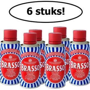 Voordeelverpakking! Brasso Koperpoets Poetsmiddel voor Koperglans - 6x175 ml - Voorheen koperglans