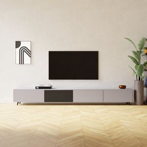 TV meubel, drie kleppen, één klep met speakerdoek, 280 CM