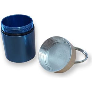 Pillendoosje Blauw Zilver Groter model