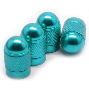 TT-products ventieldoppen Light Blue Bullets aluminium 4 stuks lichtblauw - auto ventieldop - ventieldopjes