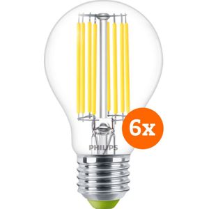 Philips LED Filament lamp - 4W - E27 - warm wit licht 6-pack