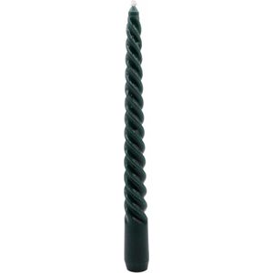 Lolaa - Gedraaide Swirl dinerkaars groen 20cm - 6 stuks Gedraaide Swirl dinerkaars groen 20cm - 6 stuks