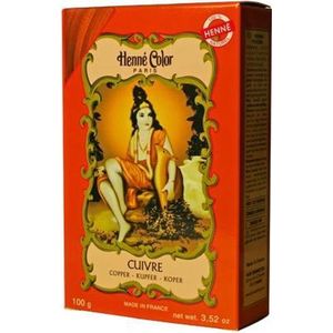 Henna poeder permanente haarkleuring Cuivre / koperrood 100 gram