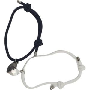 Vriendschapsarmbandjes 'Black or White' - Set van 2 Armbandjes