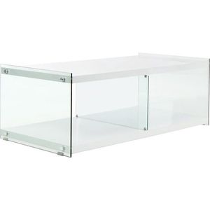 MLK - Tv-meubel - Wit - Glas- MDF - Hoogglans - ca. 120cm (L) x 60cm (B) x 45cm (H)