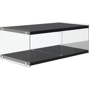 MLK - Tv-meubel - Zwart - Glas- MDF - Hoogglans - ca. 120cm (L) x 60cm (B) x 45cm (H)