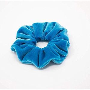 Scrunchie Velvet Ocean Blue - haarwokkel - Haarelastiek - Haaraccessoire (1 stuk)