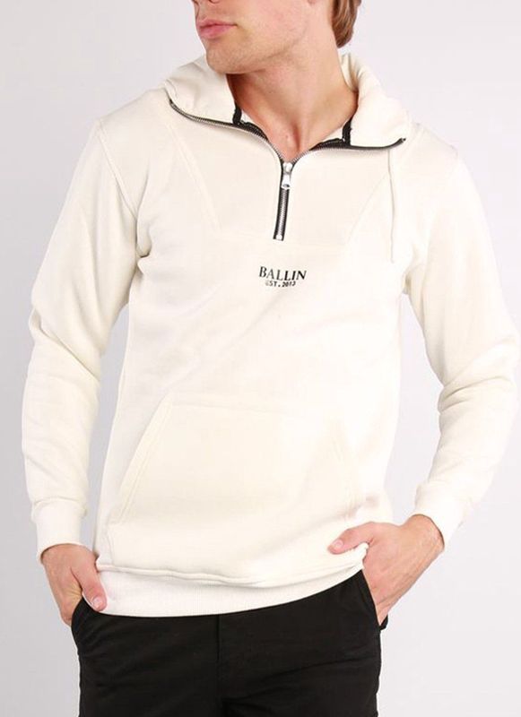 Ballin - Hoodie - Heren - Gebroken wit - Katoen - 2360