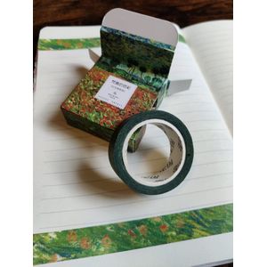 Papaverveld | Vincent van Gogh Washi Tapes | Masking Tape | Schilderijen | Kunst | Art | Natuur | Landschappen | Prachtige Natuur Graan Boerderij Bergen Landschap | Bullet Journal | Journalling | Journaling |  Masking Tape