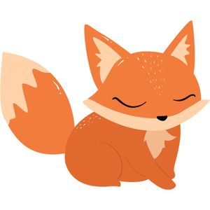 Vos Sticker - Bos Dieren - Vossen - Handgemaakte Stickers - Journaling - Bullet Journal - Scrapbooking - Leuke Stickers - Laptop Sticker - Telefoon Sticker - Cute - Dier - Lief - Schattig - Wilde Dieren