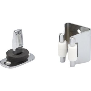 S&B N-253301.4 - Deurklem - RVS 316 Gepolijst - 40mm - Met Veer, Rollen en Rubberplaat